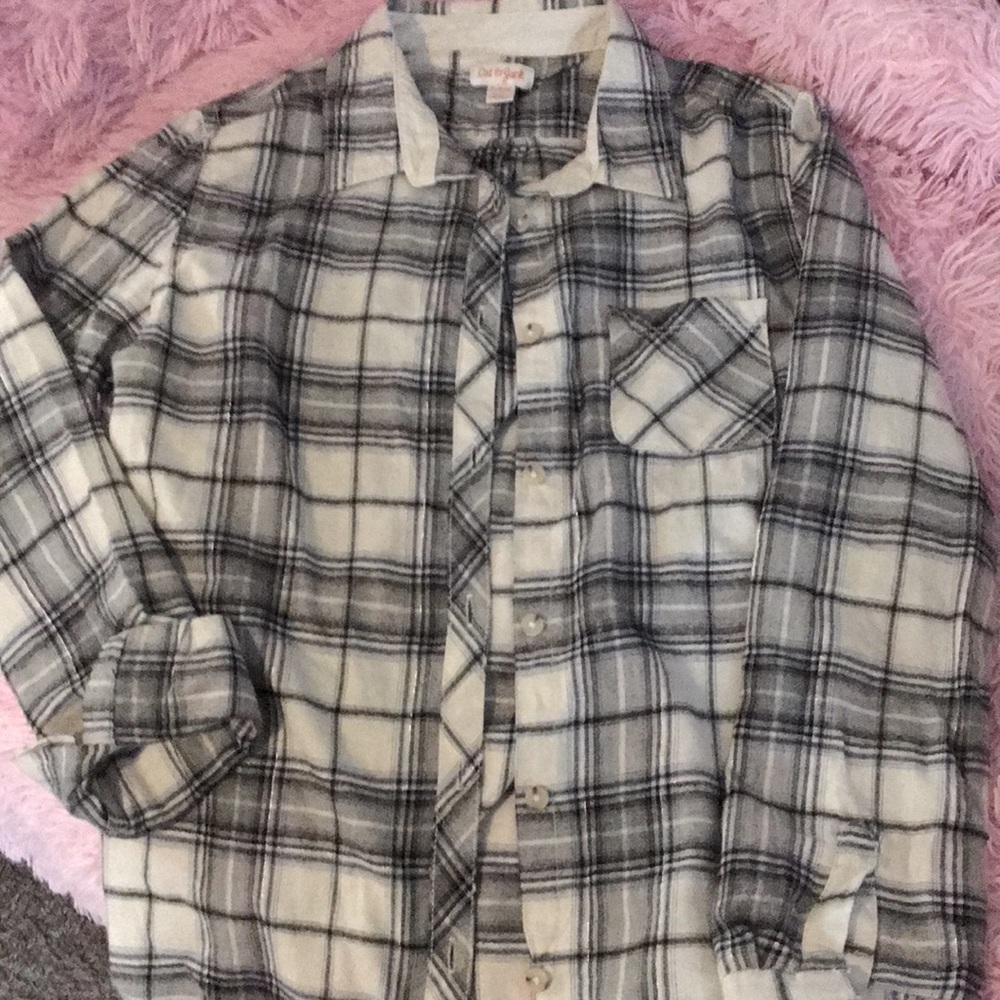 Cat & Jack plaid button down 14/16